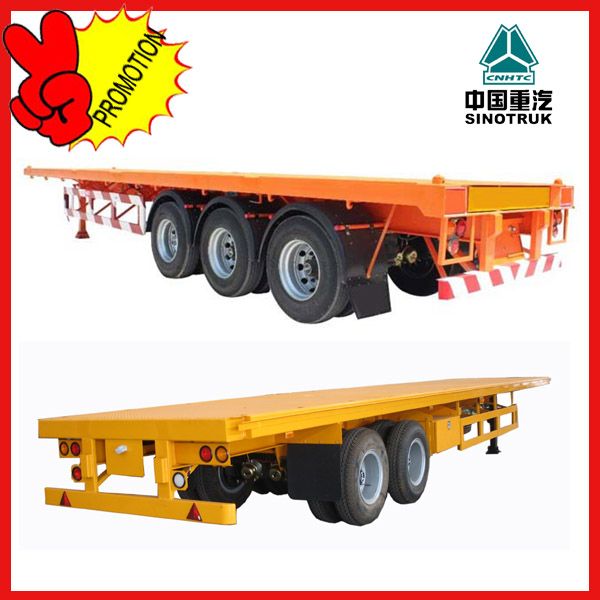 HOT SALE 3 Axle Flatbed Semi Trailer For Container