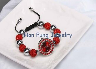 Light Siam Crystal Shamballa Watch Bracelet Wholesale Fashion Red Shamballa Bead Bracelet NP10162-227