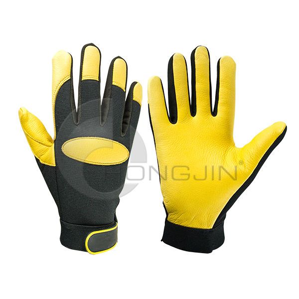 Yellow Cow Split Palm Glove  HJGL0004