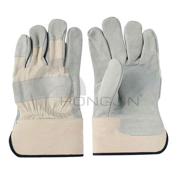 Cow Split Leather Safety Full Palm Riggers Glove  HJGL625