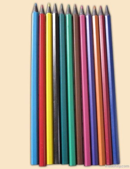 7"lead colored, black plastic pencil- 12colors