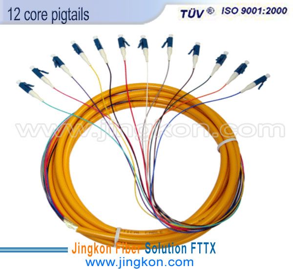 12 cores fiber optic pigtail 