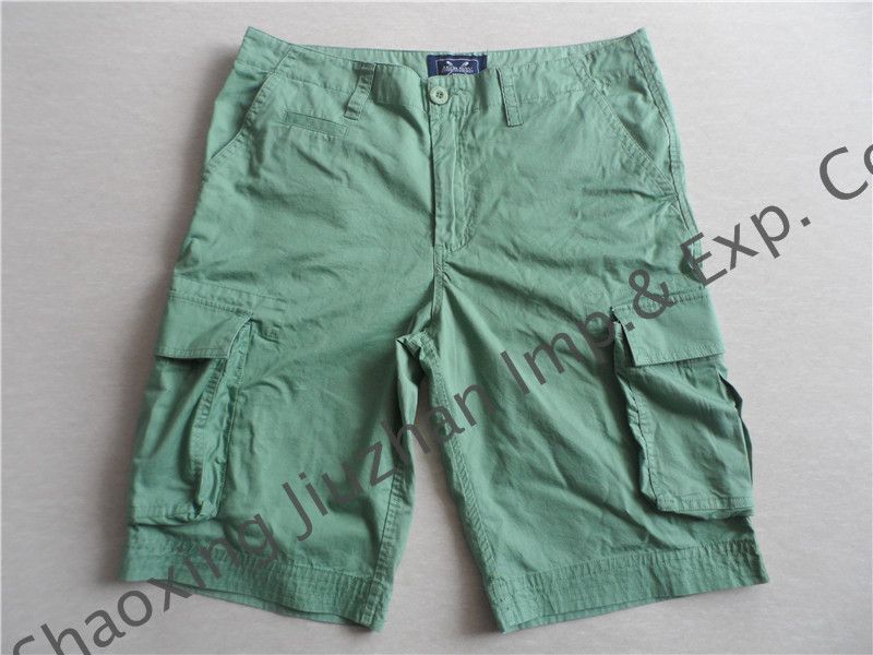 men's cotton solid cargo shorts