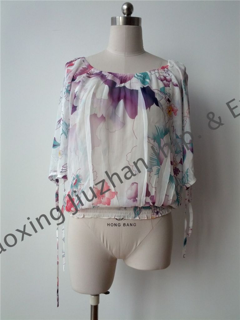 women's chiffon fashion garment-print blouses