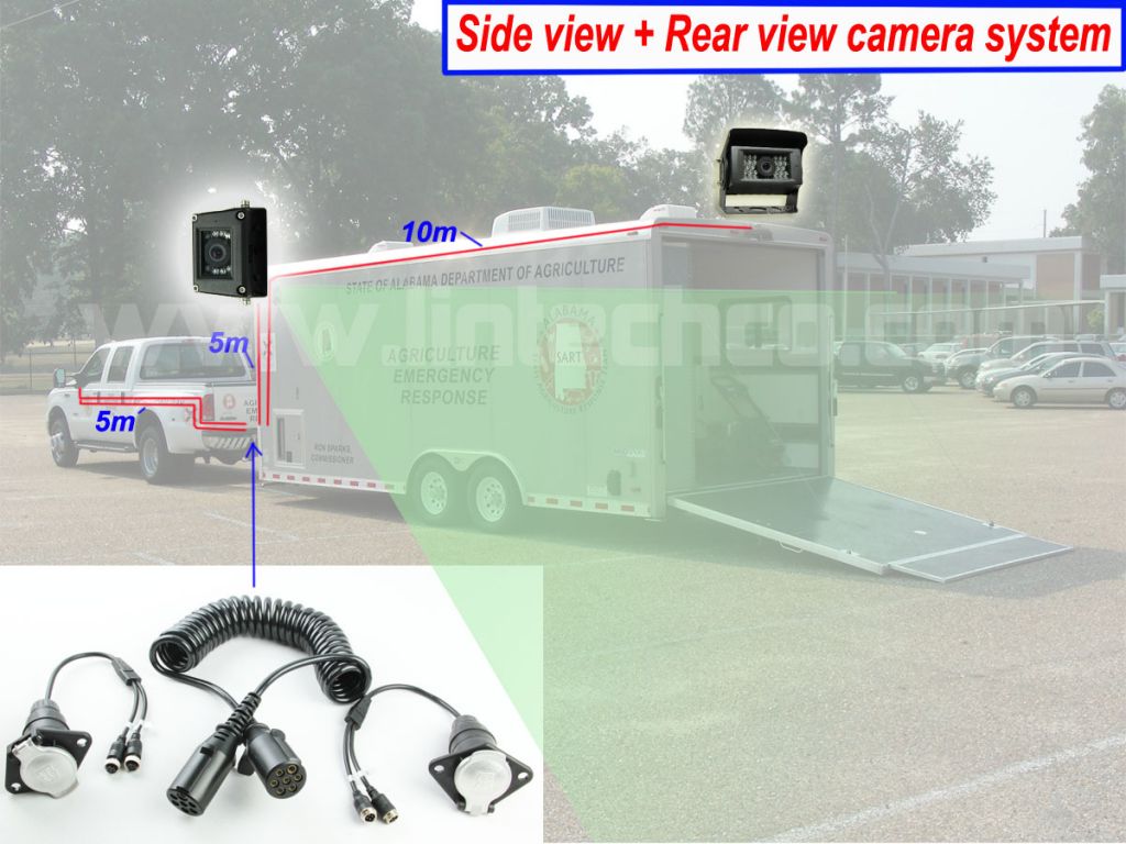 Truck camera rear view camera system