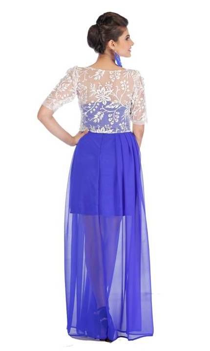 Embroidered Top Georgette Maxi