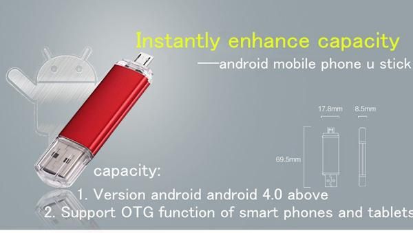 Dual-connector OTG USB Flash Disk External Storage