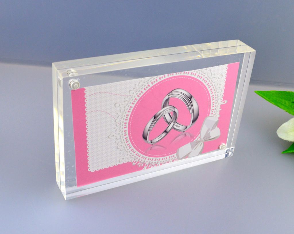 clear acrylic magnetic insert beautiful photo frame wholesale