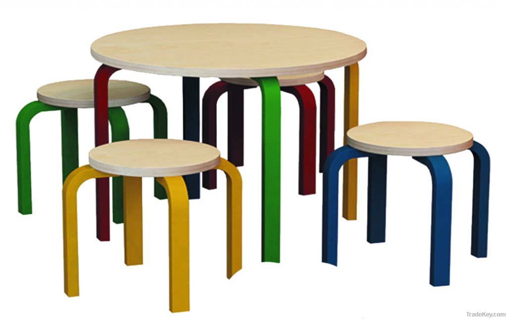 kid round table set+ stool