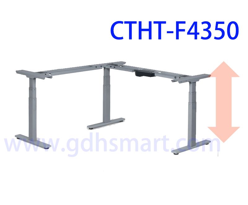 L shape height adjustable table frame furniture