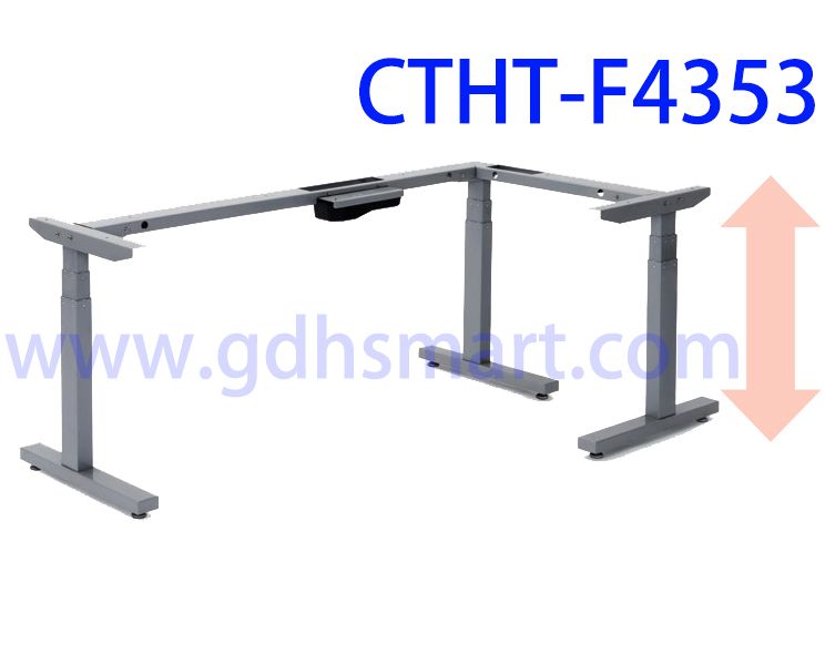 L shape height adjustable table frame furniture