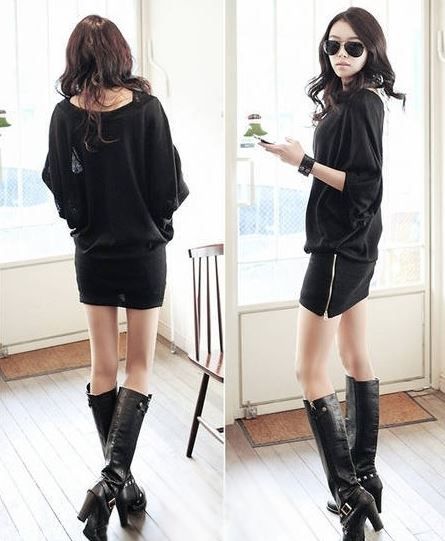 New Arrival Spring/Autumn Sexy Hip Wrap Batwing Three-quatter Sleeve Slim Dress