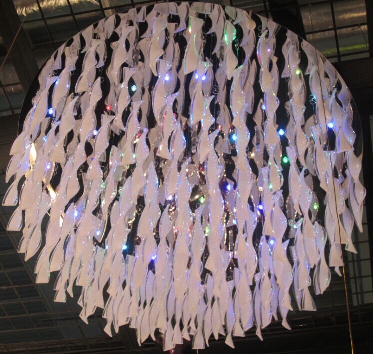 2014 New Stainless Steel Panel and Crystal Chandelier for 010-0375-CL(LED)