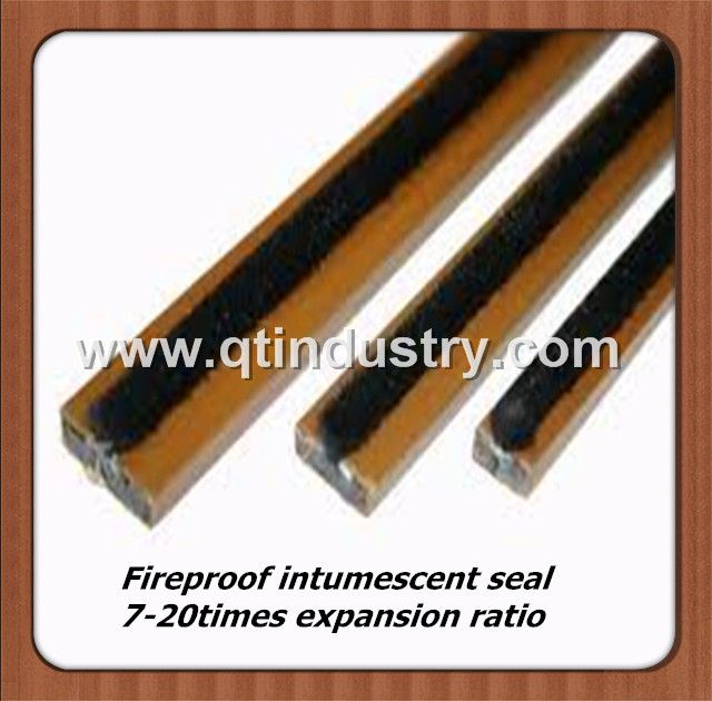 Hard PVC fireproof intumescent fireproof seal strip with smoke brush