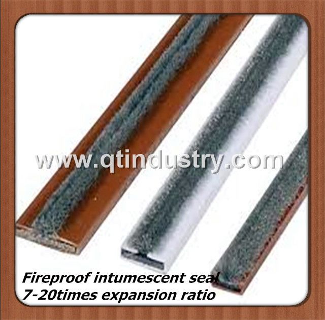 Hard PVC fireproof intumescent fireproof seal strip with smoke brush