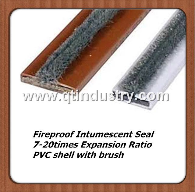 Hard shell fireproof intumescent seal strip for firedoor