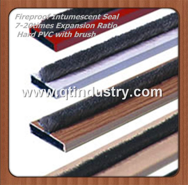 Hard shell fireproof intumescent seal strip for firedoor