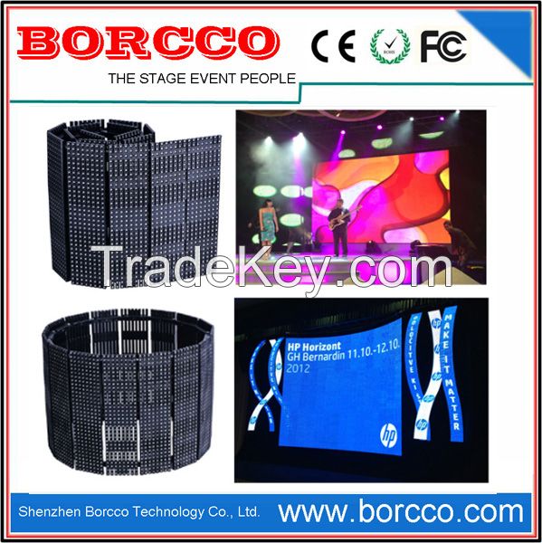Borcco P9.375 P18.75 flexible led curtain display for stage rental events