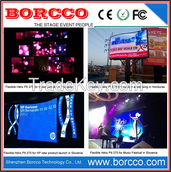 Borcco P9.375 P18.75 P37.5 Outdoor led video wall for shopping mall,store,stage,dj booth,advertising