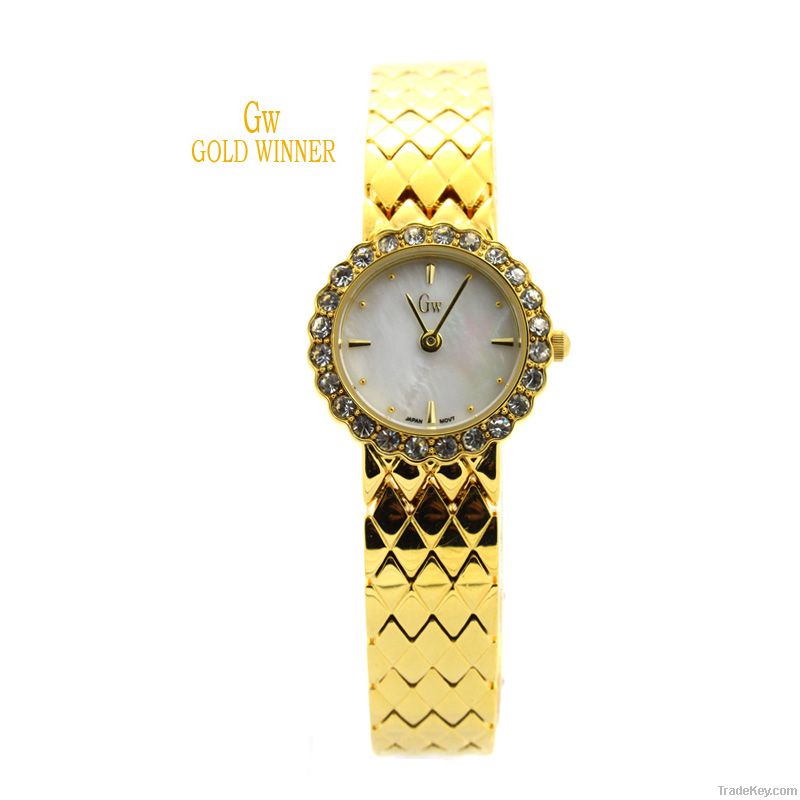 GOLD WINNER Fashion Diamond Women Shell Watches wristwatches GW180026