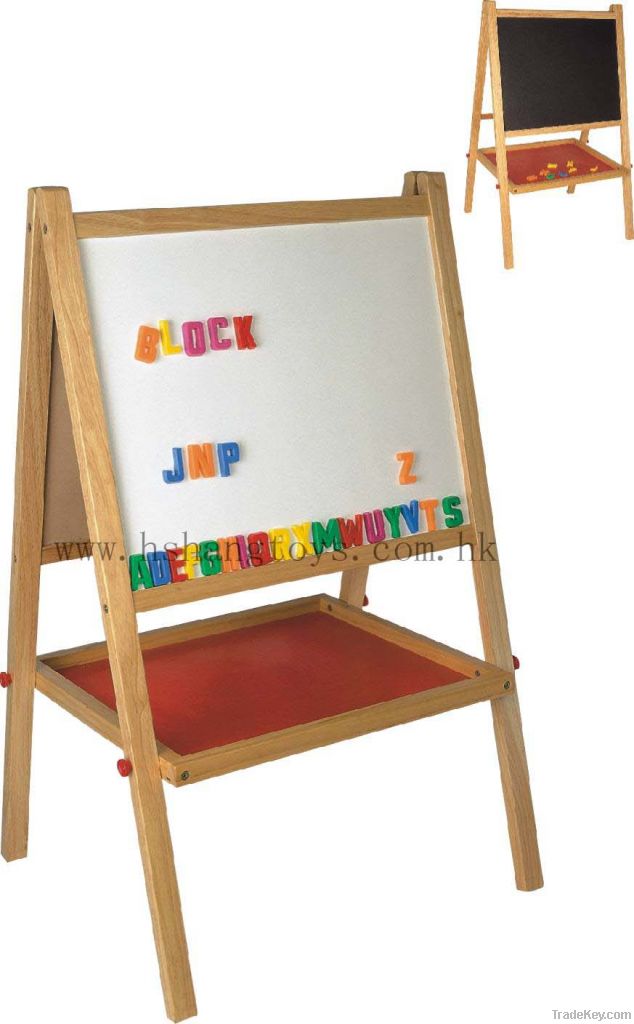 Wooden double side writing board for children