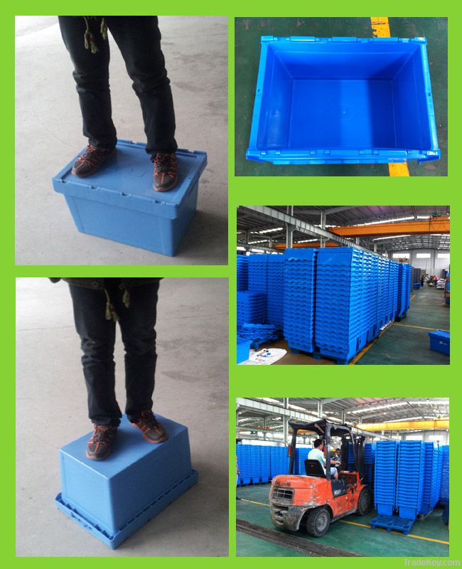 50L Stacking Moving Plastic Crate/Storage Box/Plastic Tote