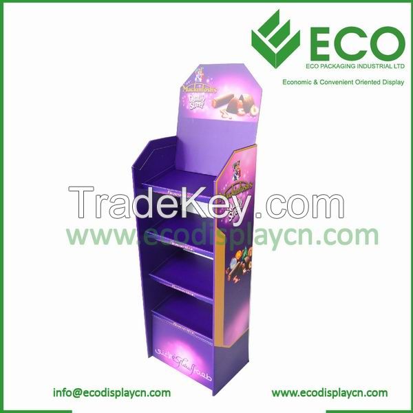 Corrugated Plastic Chocolate Display Cabinet, Display Stands for Chocolate, Retail Display Shelf