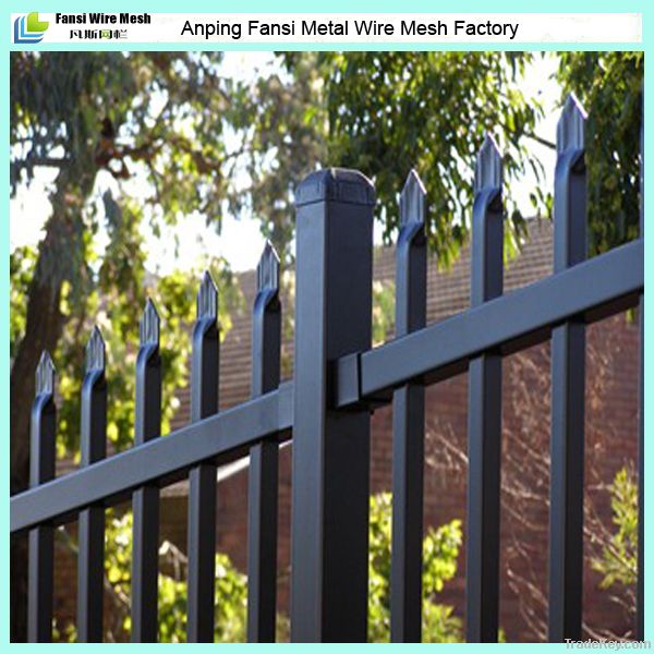 Australia standard 1.8m(H)x2.4m(W) spear top security steel fence