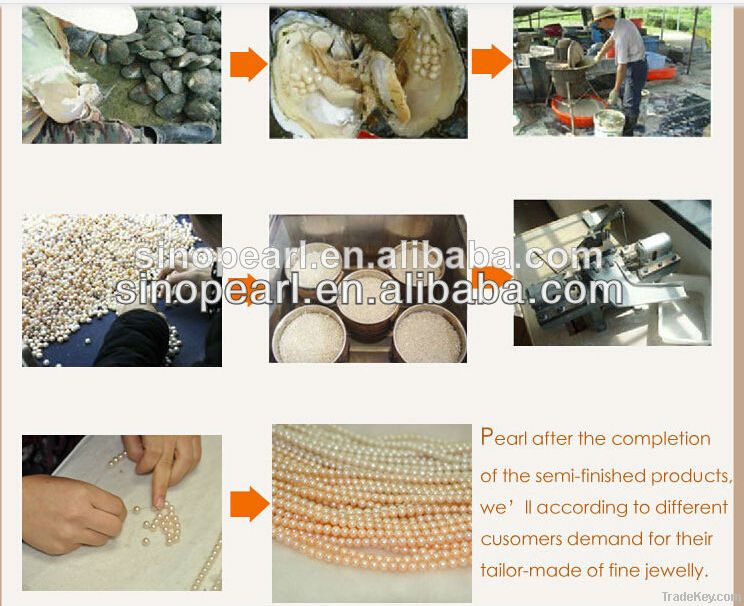 Nuture pearl necklace , rice round , best price, Sino Pearl