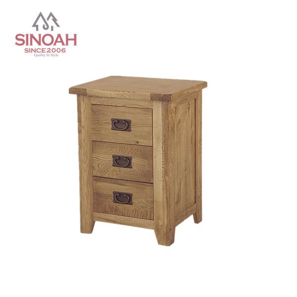 Solid Oak Night Stand, Oak Wood Bedside Table