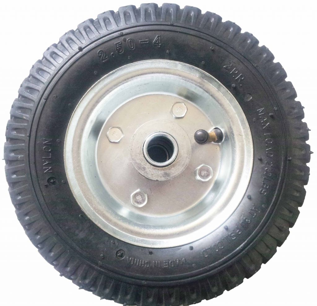 2.50-4 pneumatic tire rubber wheel for hand truck, wheelbarrow, garden cart, trolley