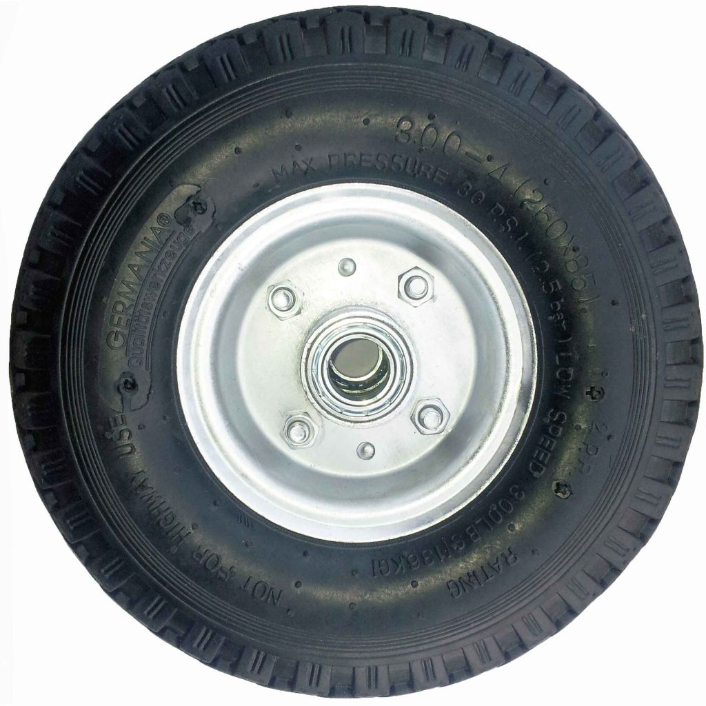 3.00-4 pneumatic tire rubber wheel for hand truck, wheelbarrow, garden cart, trolley