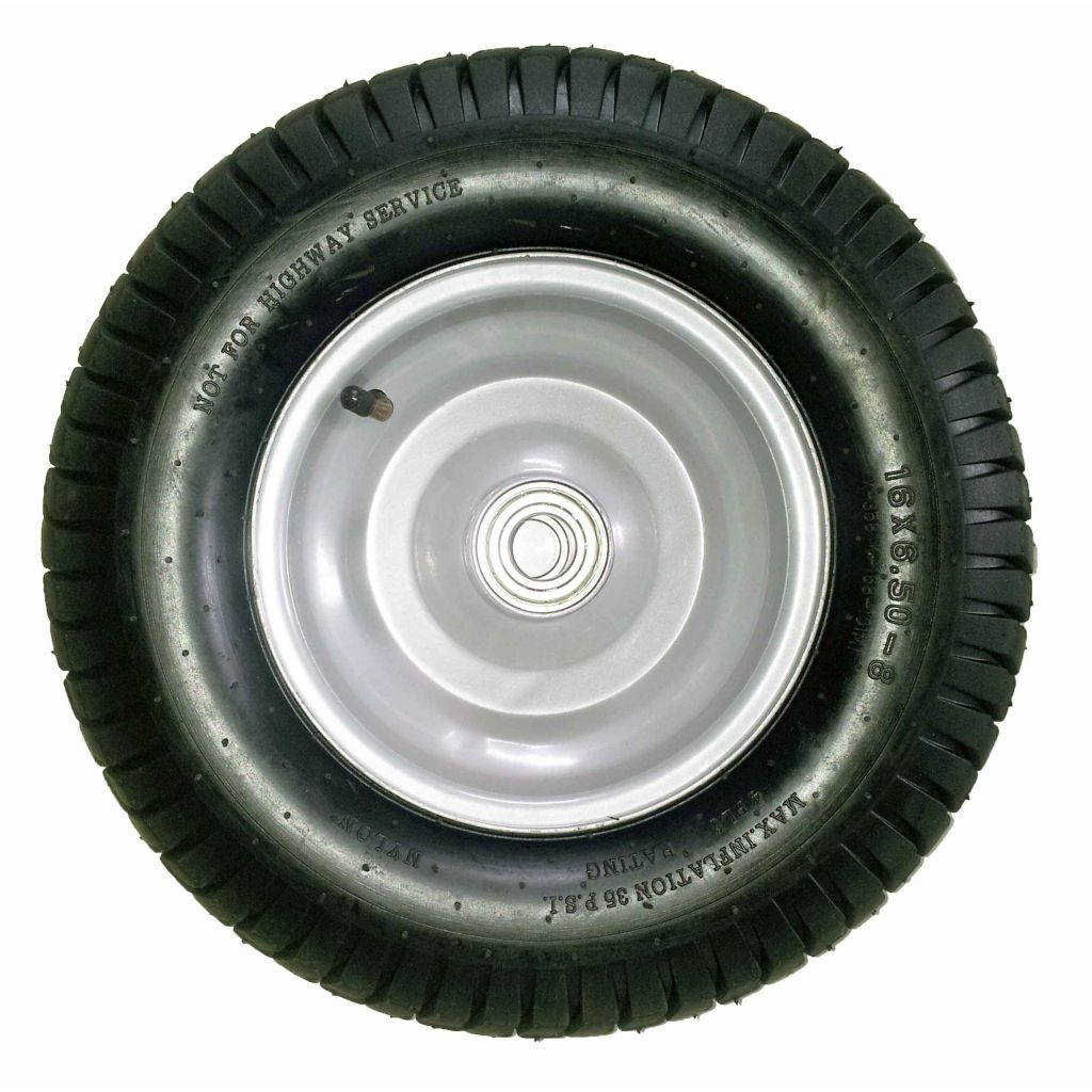 6.50-8 pneumatic tire rubber wheel concave top for hand truck, handcart, wheelbarrow