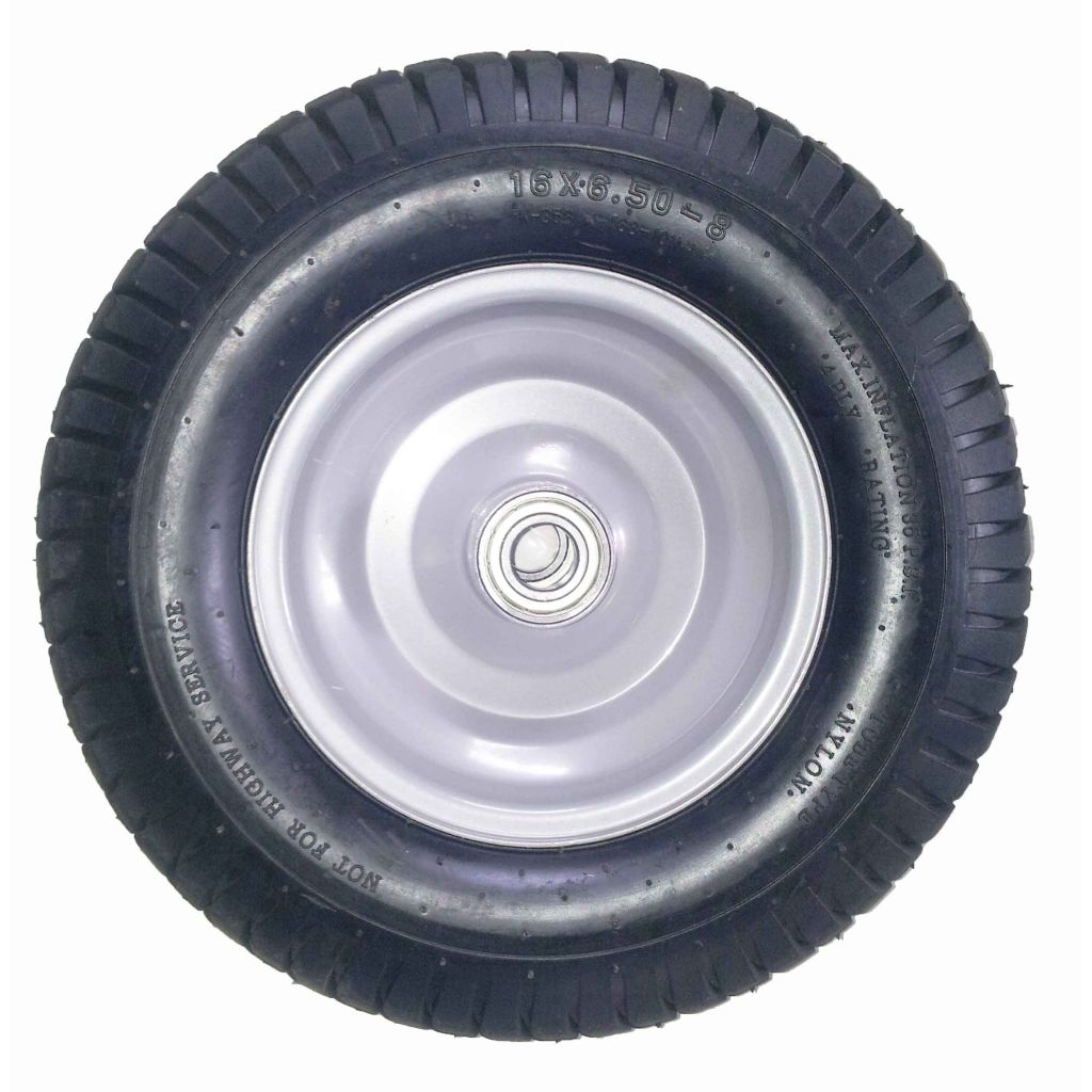 6.50-8 pneumatic tire rubber wheel concave top for hand truck, handcart, wheelbarrow