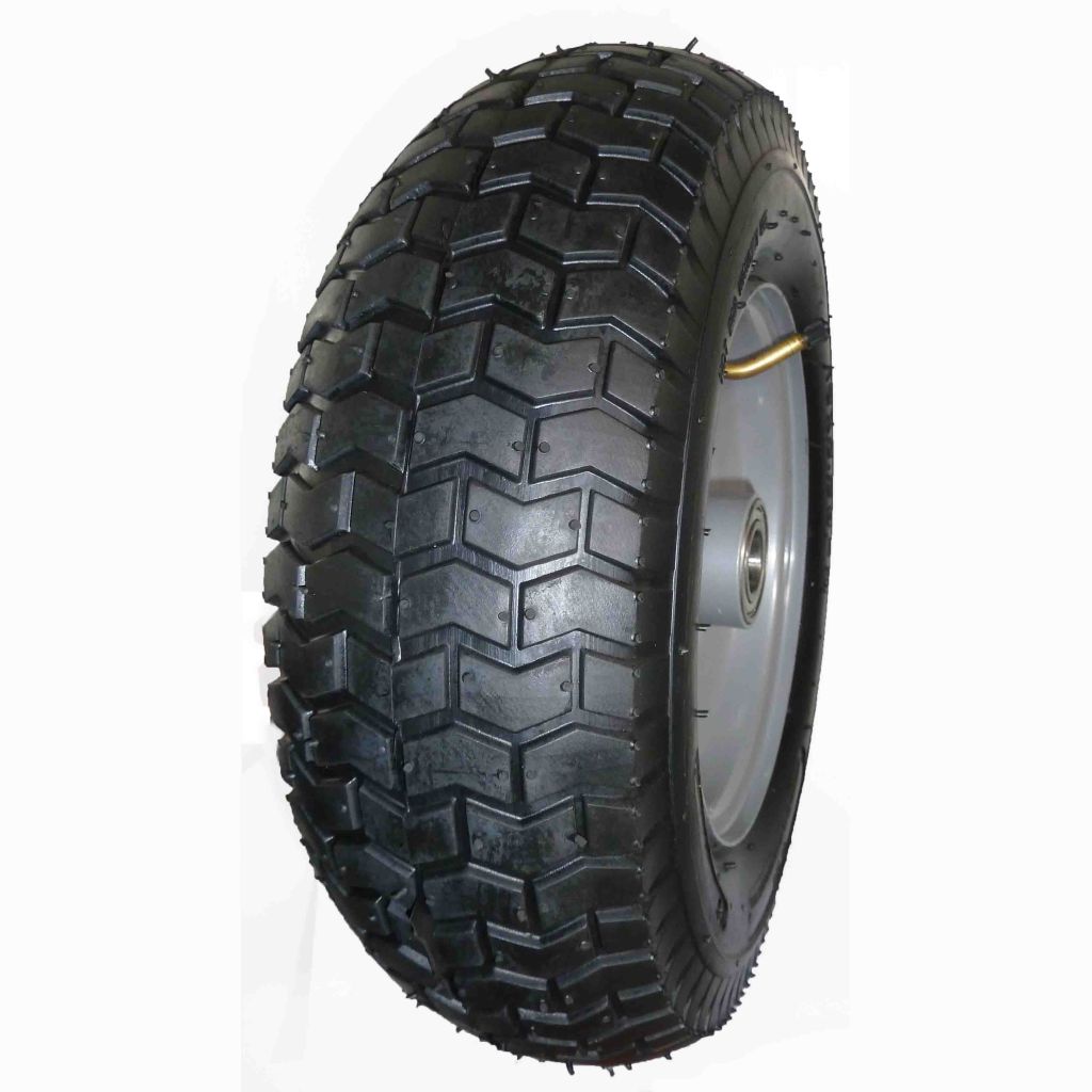 6.50-8 pneumatic tire rubber wheel for hand truck, wheelbarrow, garden cart, trolley