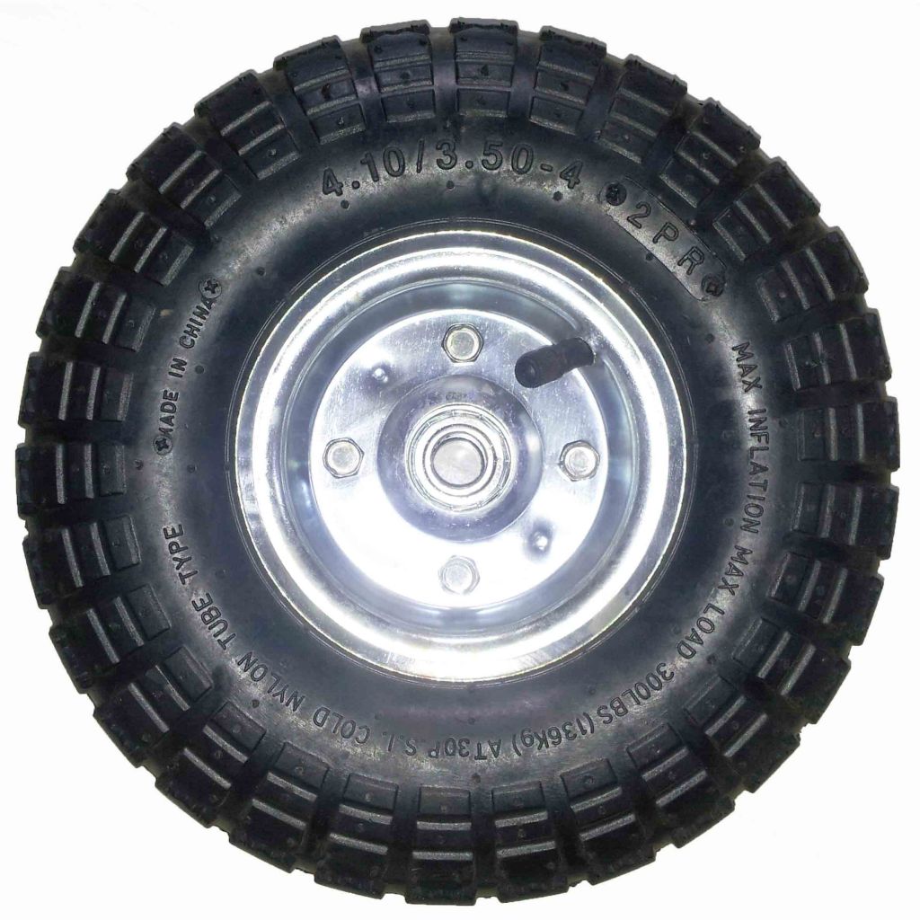 3.50-4 pneumatic tire rubber wheel for hand truck, wheelbarrow, garden cart, trolley