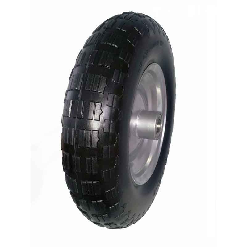 3.00-8/4.00-8 FLAT FREE solid tire rubber wheel for hand truck, wheelbarrow, garden cart, trolley