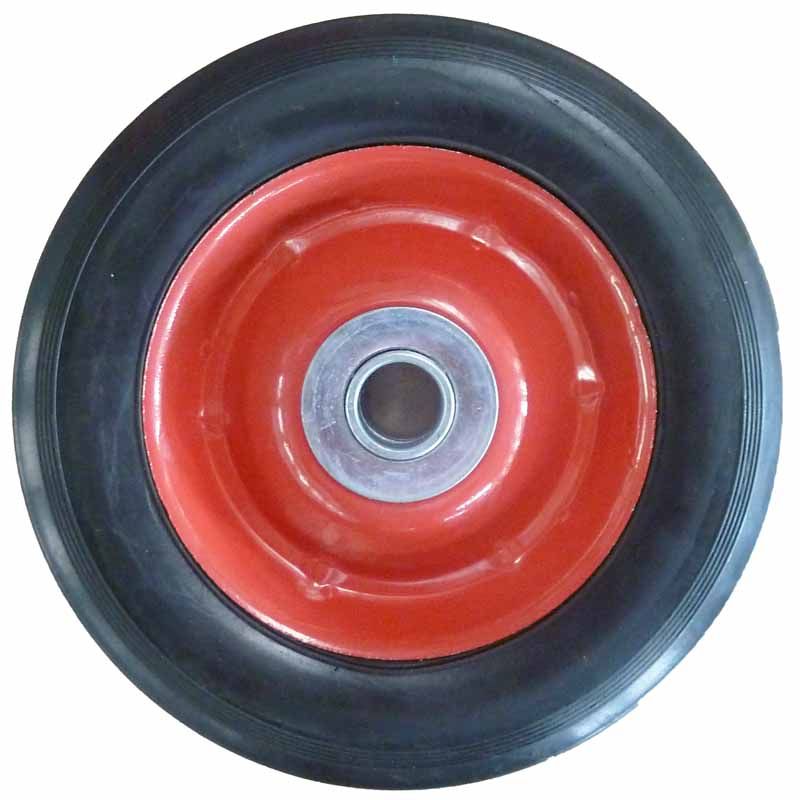 6x1.5 FLAT FREE solid tire rubber wheel for hand truck, wheelbarrow, garden cart, trolley