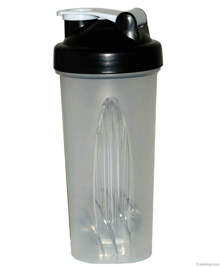 Plastic Protein Shaker, with stainless steel blender ball