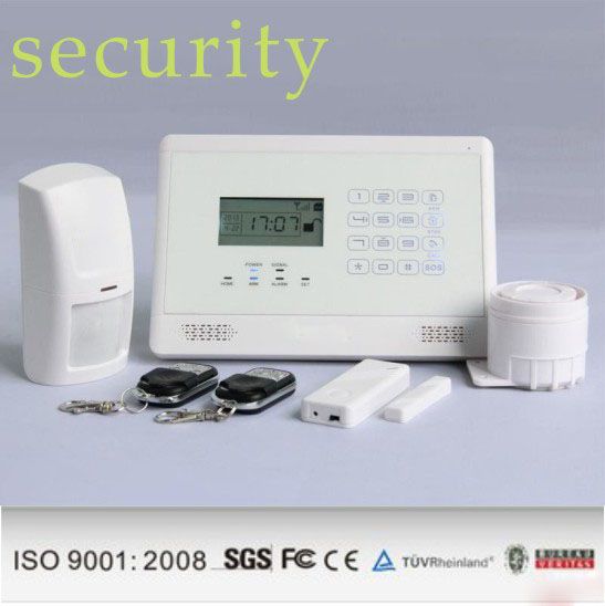 Wireless GSM Module Devices SMS Alerting Home Burglary Alarm System with Door Sensors and PIR
