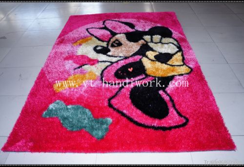 New design 100% polyester shaggy rug