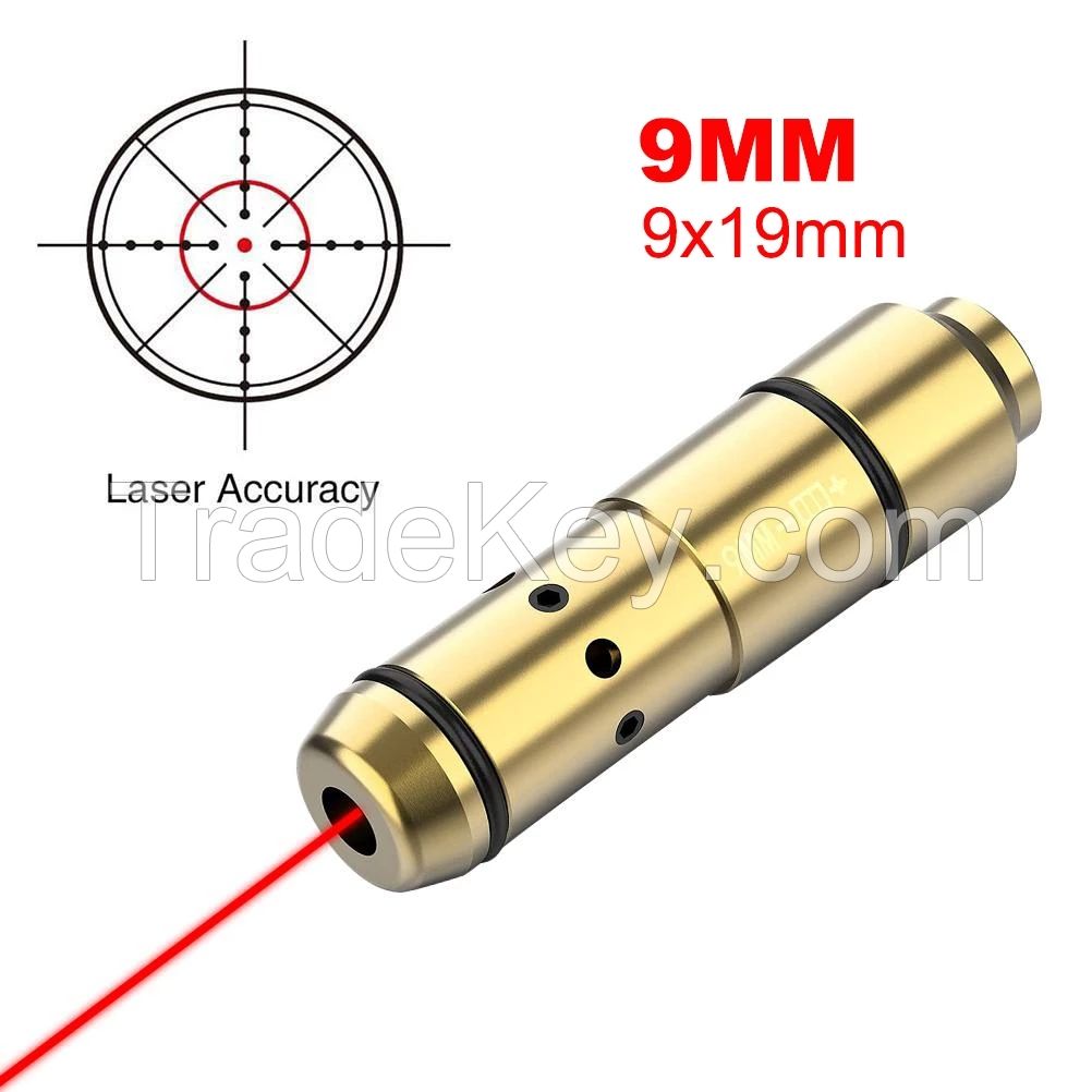 9x19mm Bore Sight Laser Bullet Red Dot Trainer Sighter for Dry Fire Training Shooting Simulation Laser Bullet