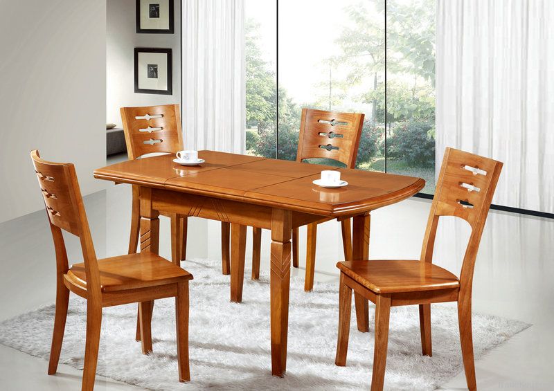 Solid Wood Dining Table And ChairT202+C329