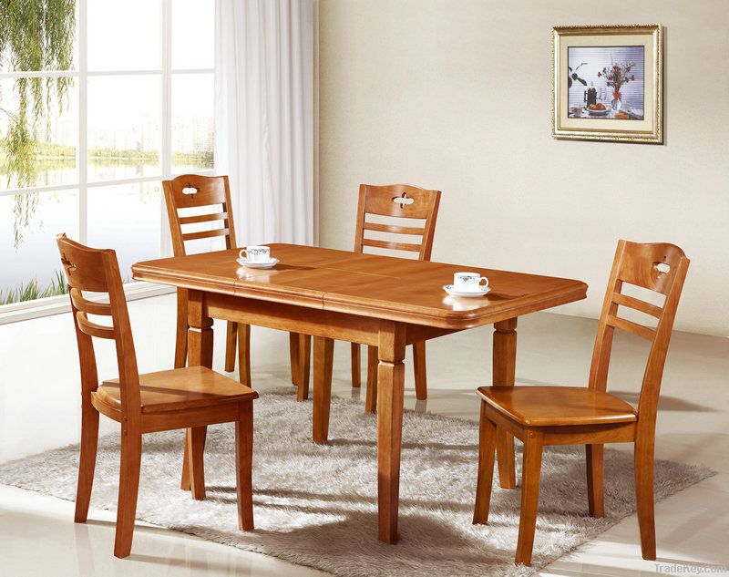 Solid Wood Dining Table And ChairT205+C305