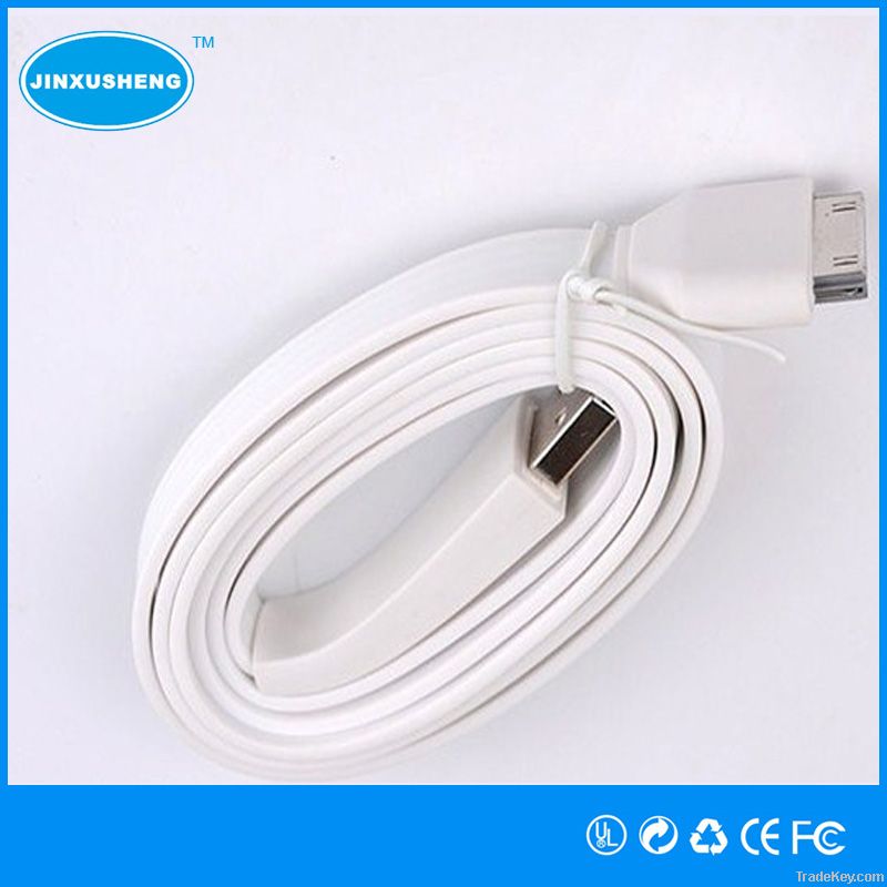 High quality flat noodle usb sync charger  data cable