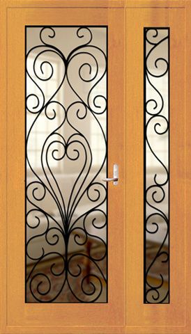Wrought iron door panel 8