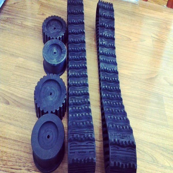 small rubber track/robot rubber track 100*20*76