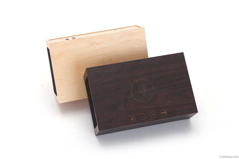 Portable Real Wood Bluetooth Multimedia Speaker System