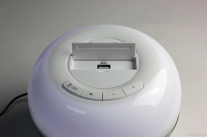 Desk Light, Clock with Bluetooth Speaker Box, LED Display, Acrylic Case