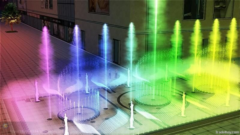 Outdoor Programmable Dry Fountain